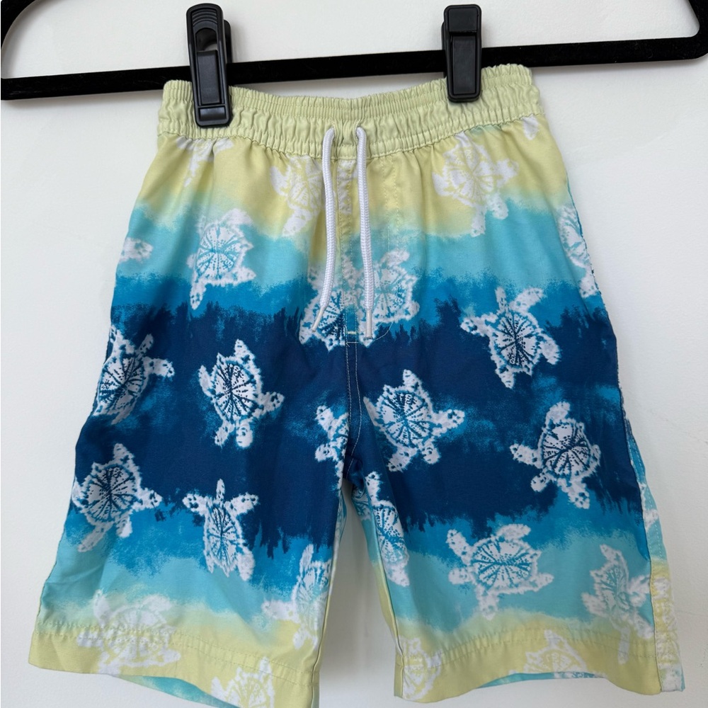 Floatimini Blue and Yellow Athletic Shorts Performance Design